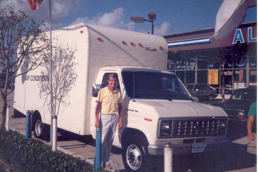 Smyth-Air-Condioning-Inc_3 Bill with first work van for Smyth AC